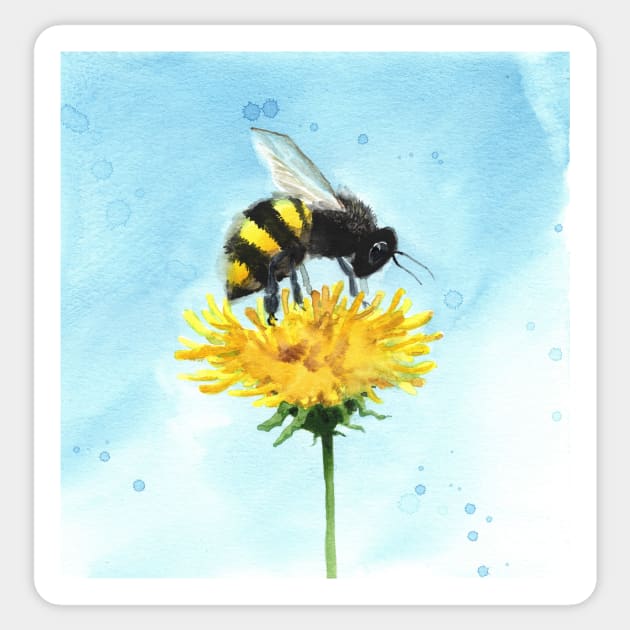 Smudgy Bee Gets Pollen Sticker by JCPhillipps